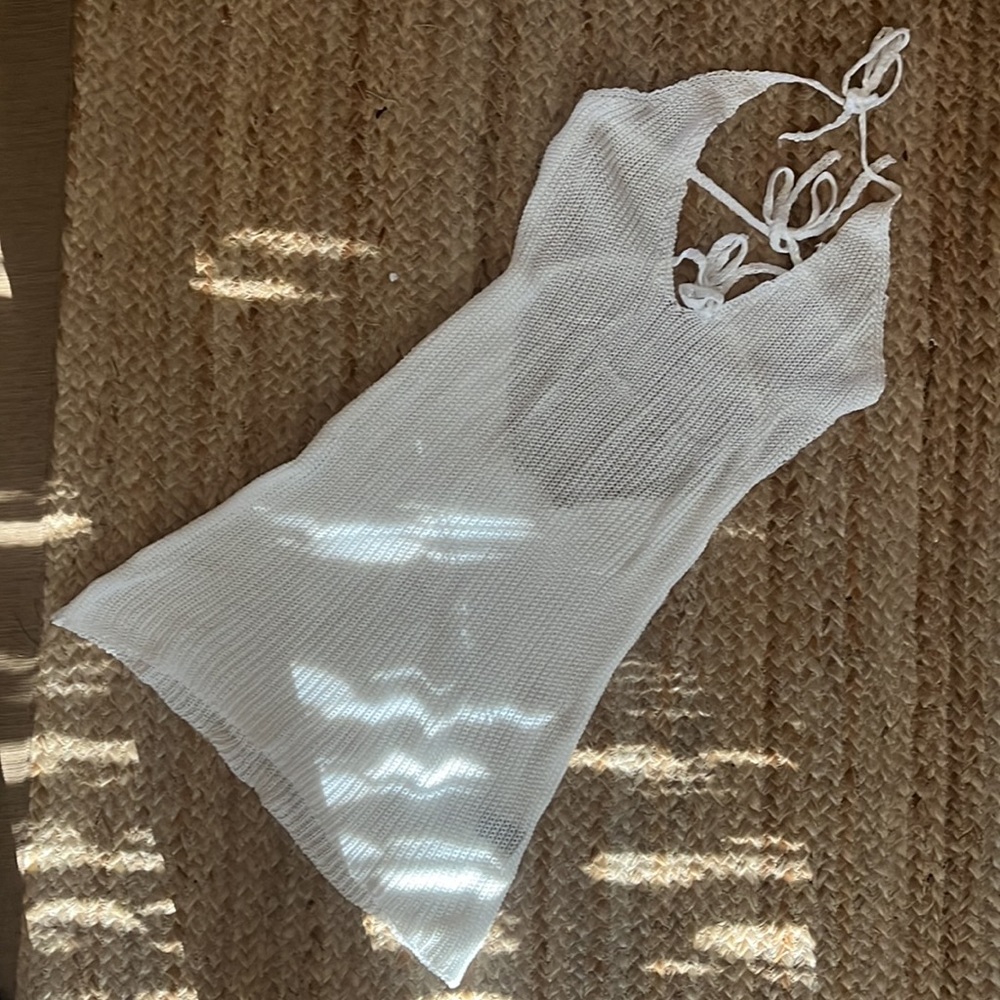 White Crochet Swim Cover Up